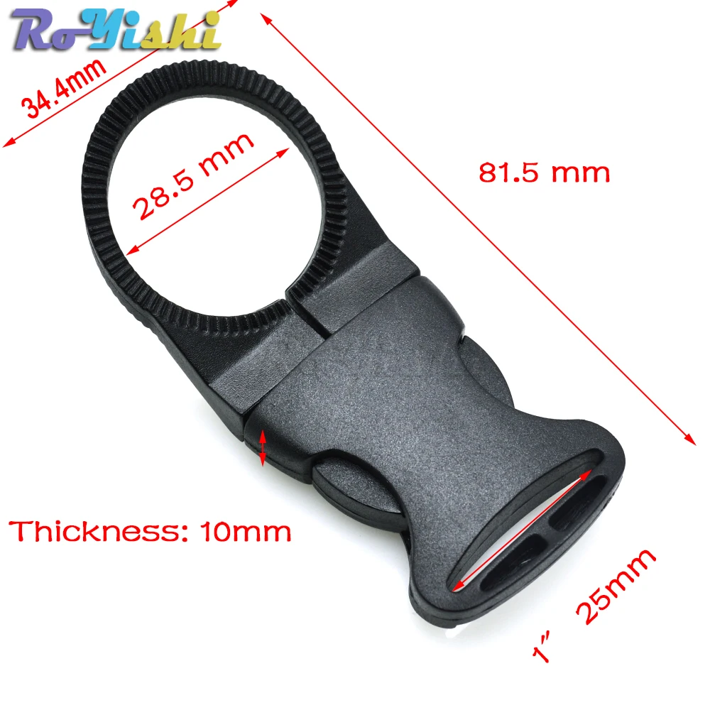 Fashion Outdoor Sports Bag Accessories Water Bottle Holder Buckle Clip For Camping Hiking Webbing 25mm