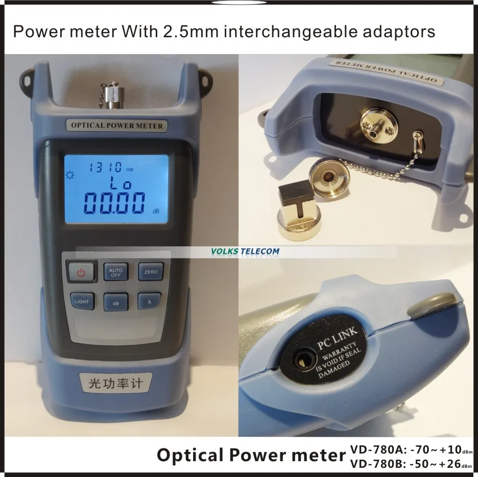 Optic power meter VD708A VD708B Fiber tester free shipping