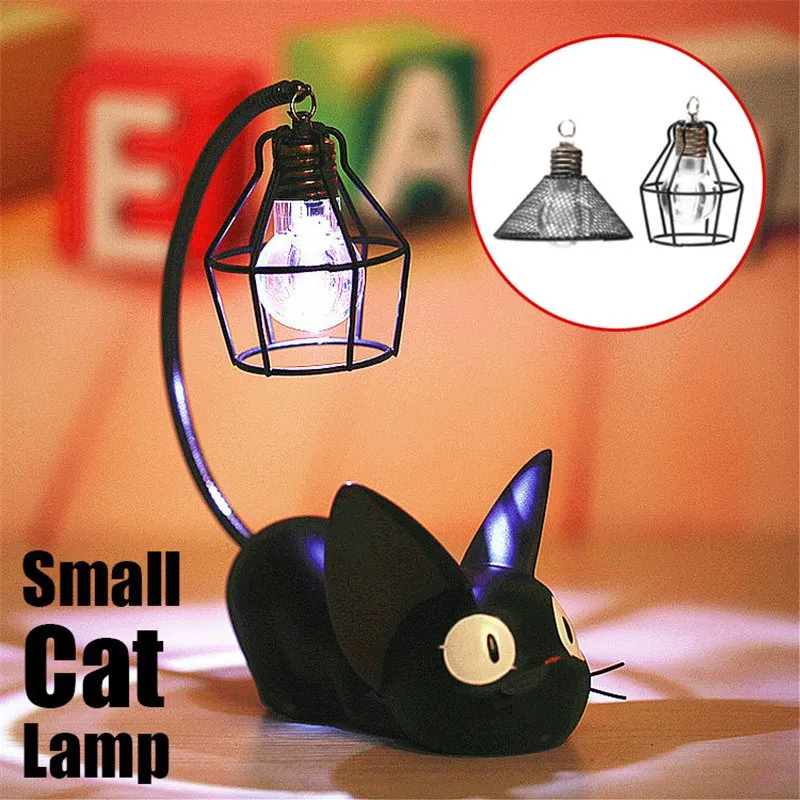 Cat Animal Night Light Desk Light Lamp for Kids Home Decoration Gift Small Cat Table Lamp Breathing LED Night Light Lamp