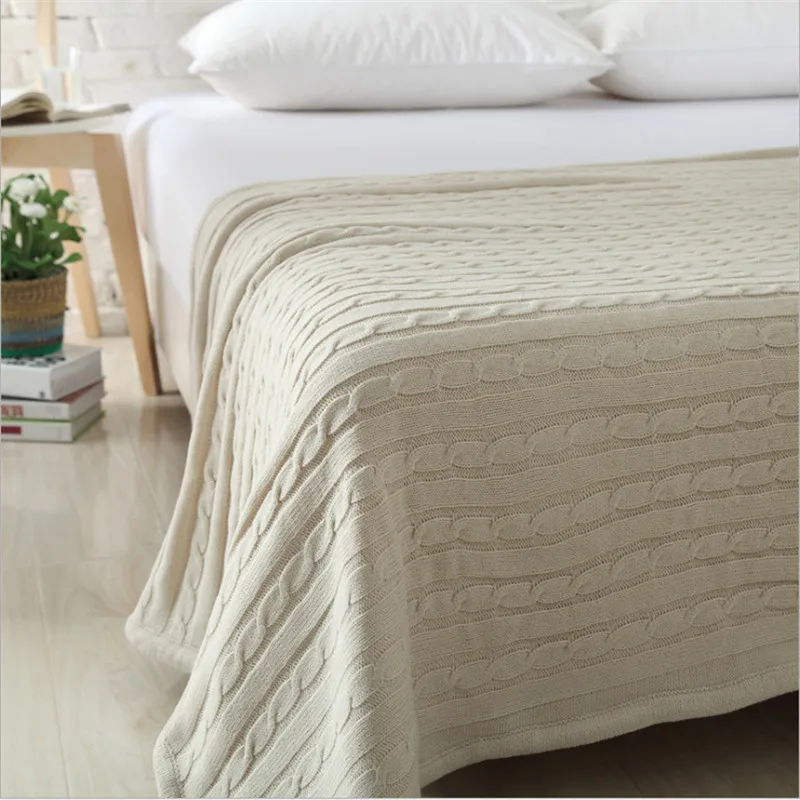 

Hap-deer high quality handmade soft knit blanket bed cobertor Nordic style good acrylic throw blanket sofa Warm and comfortable