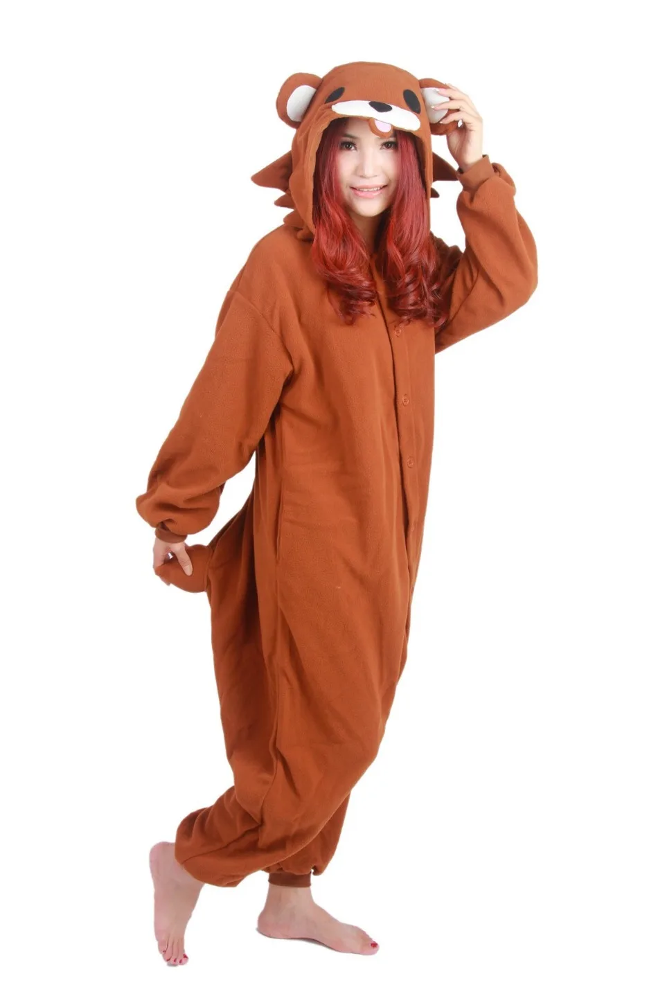 Bear Onesie Pajamas Anime Cosplay Costume Unisex Cartoon Pedo Adult Animal Onesies Pyjamas Sleepwears Romper Jumpsuit