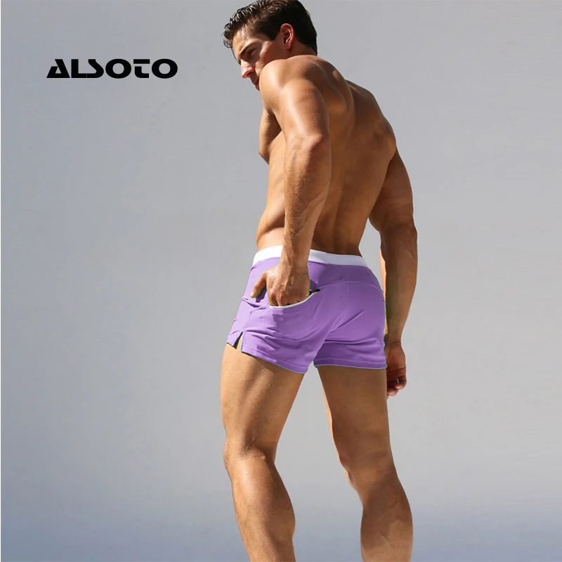 ALSOTO-bañador Sexy para hombre, pantalones cortos de baño, ropa de playa, Mayo Sunga, strdj, Kapielowy, Badpak