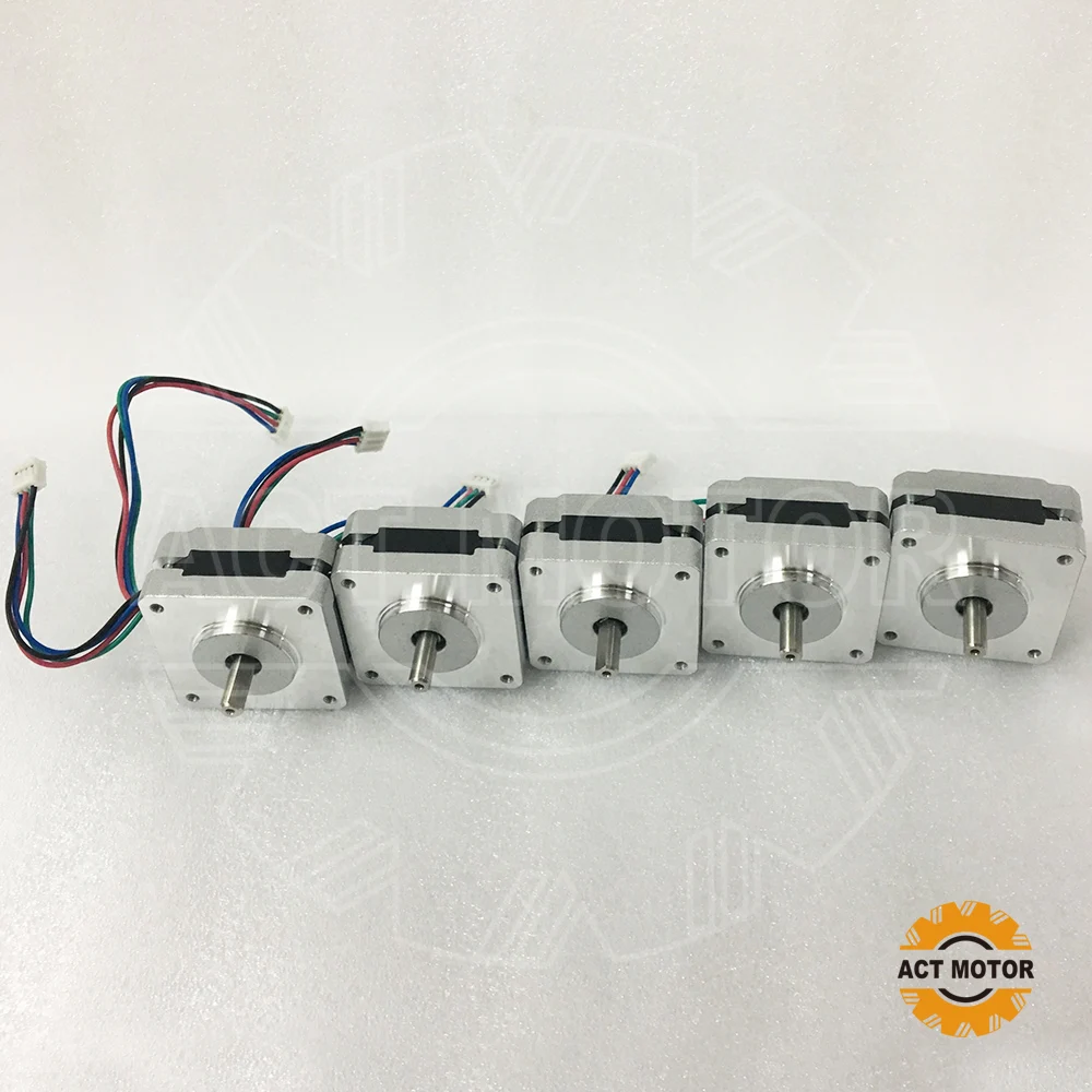 

Free Ship From Germany!ACT 5PCS Nema16 Stepper Motor 16HS2404L14.5P1-X 2Phase 900g-cm 0.42A 4-Lead CE ROHS ISO Mini CNC Router