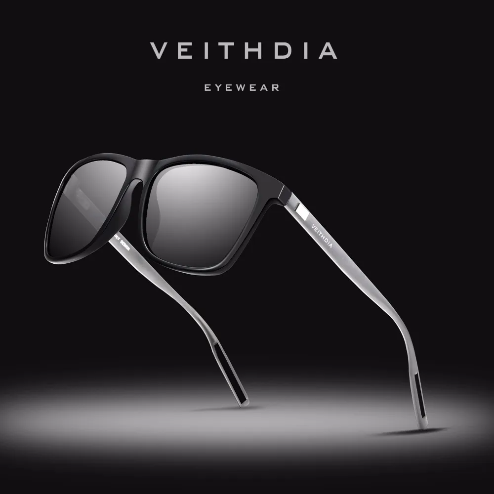 VEITHDIA Original Sunglasses Sports Outdoor Unisex Aluminum TR90 Polarized UV400 Lens Vintage Sun Glasses For Male/Female VT6108