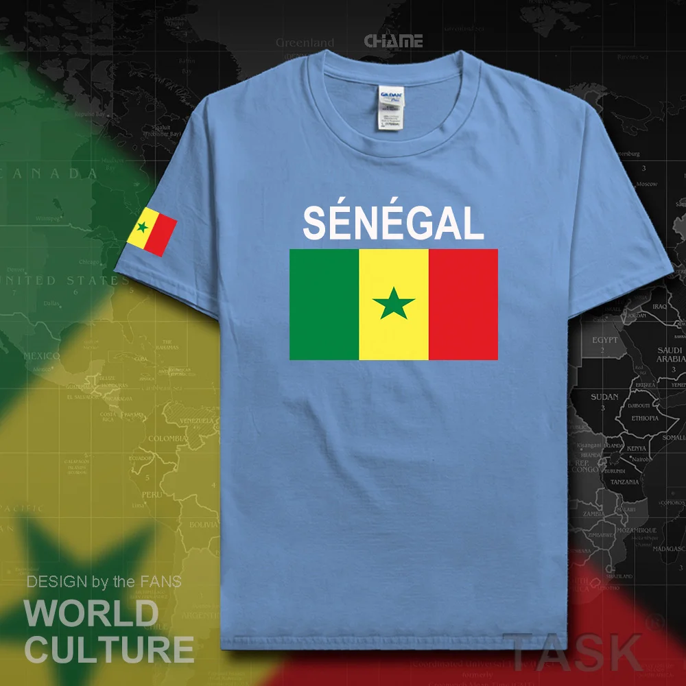 Senegal SEN men t shirt 2017 jerseys nation team tshirt 100% cotton t-shirt clothing tees country sporting footballer Senegalese