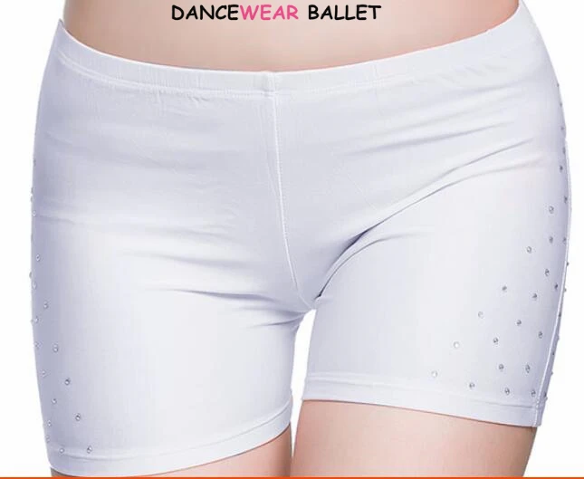 Women Sexy Safety Dance Shorts Female Underwear Belly Dance Rhinestone Latin Salsa Dance Sheer Panties Butt Lifter Briefs