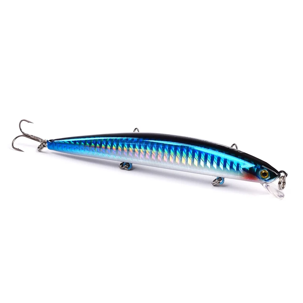 HiUmi 10pcs Bassbait Exported to Japan 10 colors Fishing Bait Minnow Lures 13.5g 12.5cm Fishing Lure 6# Hook Fishing