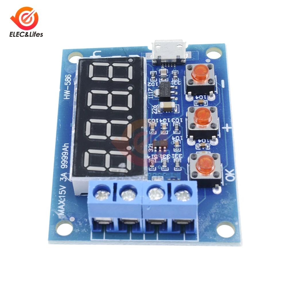 Tester di capacità della batteria al piombo DC 12V LED digitale 18650 Misuratore di scarica della capacità di resistenza del test di alimentazione della batteria al litio