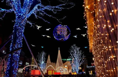 Guirnalda de luces LED para decoración de jardín, guirnalda de luces de hadas de 20M para Navidad, árbol de 64ft, fiesta de boda, azul, 200