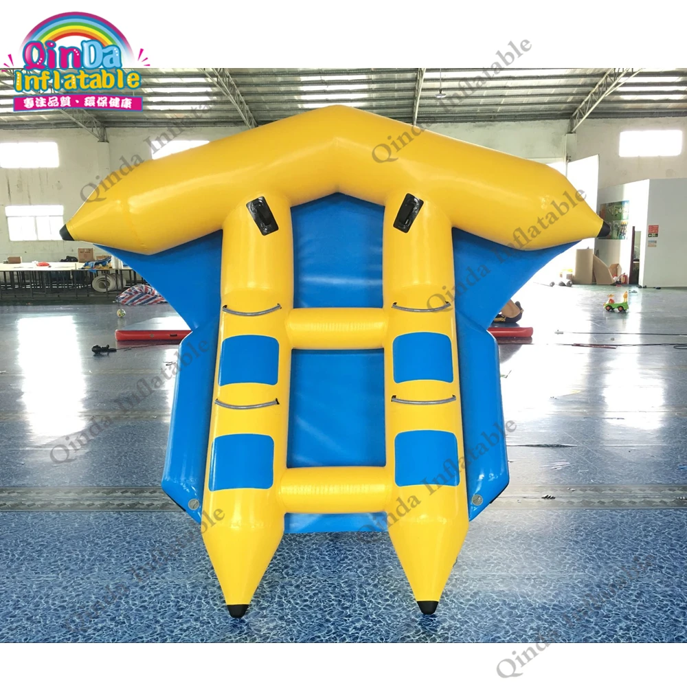 

0.9mm Pvc Inflatable Fly Fish Boat 4x1.5m Inflatable Flying Fish Towable For Water Park Games