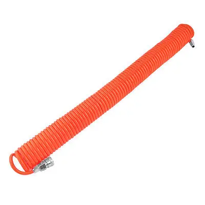 

15M 49 Ft 8mm x 5mm Polyurethane PU Recoil Air Compressor Hose Tube Orange Red