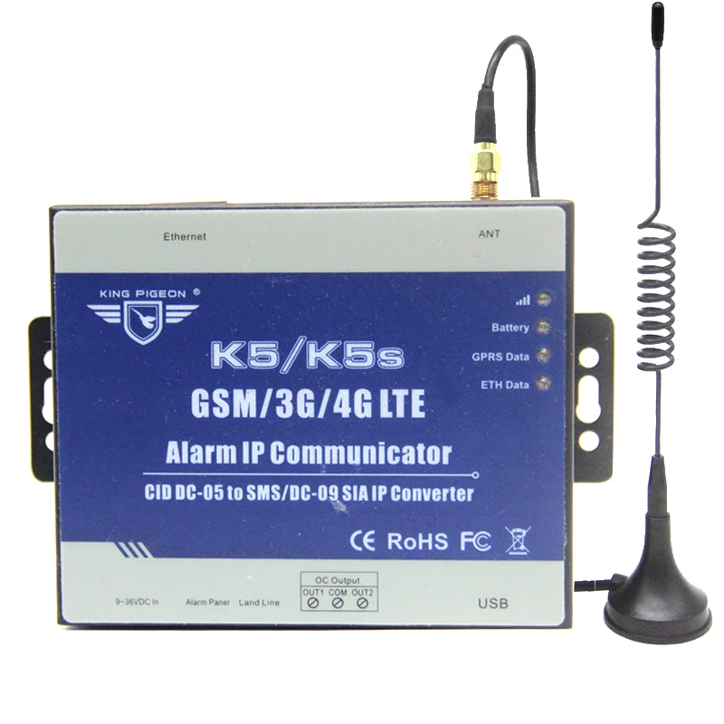 

SMS/GPRS/Ethernet converter for PSTN Ademco Contact ID Control panel to SMS alert & SIA IP over Ethernet/GPRS network K5S