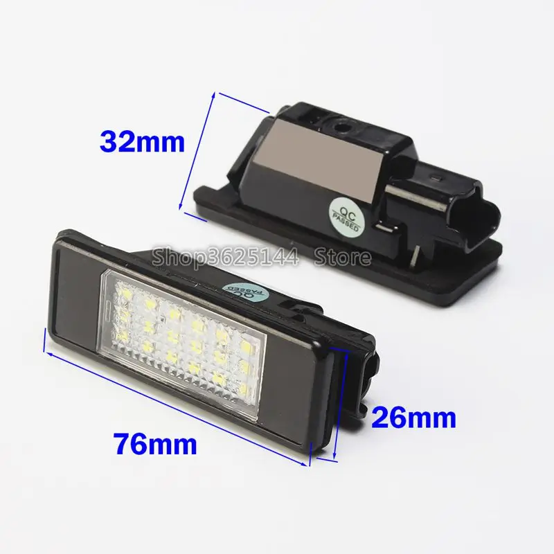 2pcs 18 SMD car led license plate light lamp For Peugeot 106 1007 207 307 308 3008 406 407 508 607