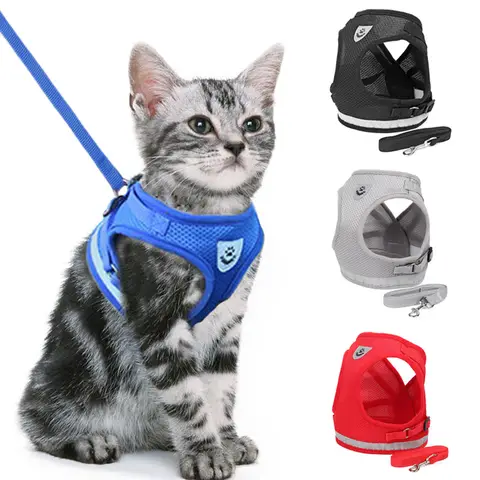 Reflective Cat Harness and Leash Set YUDODO
