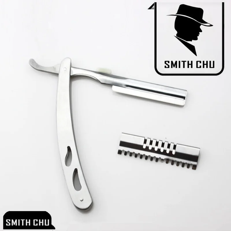 Smith Chu 1 set Straight Barber Edge Steel Razors Folding Shaving Knife With 1 pcs Blades Drop Shipping Wholesale