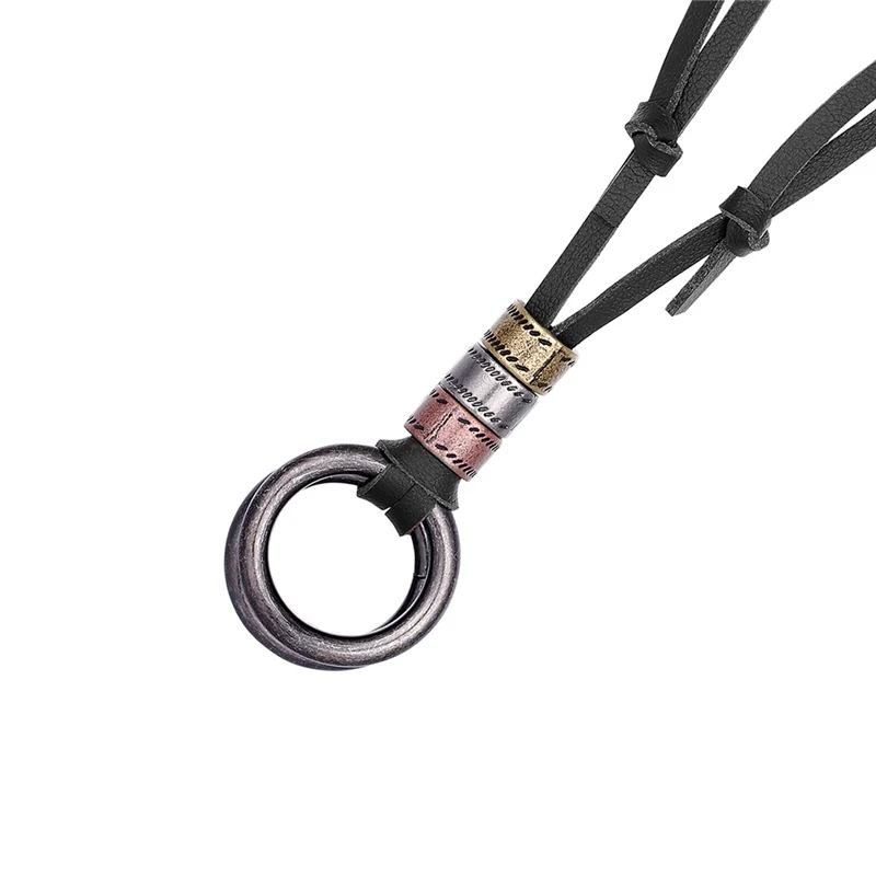 2023 Fashion Female Party Pendant Necklace Men Leather Necklace kolye Jewellery Ethnic Charm Accessories Necklace Collier Colar