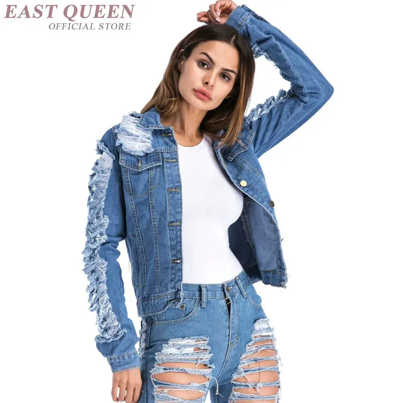 

Jean jacket 2018 women autumn winter fashion outerwear denim jeans jacket women streetwear female ladies jeans jackets DD1227