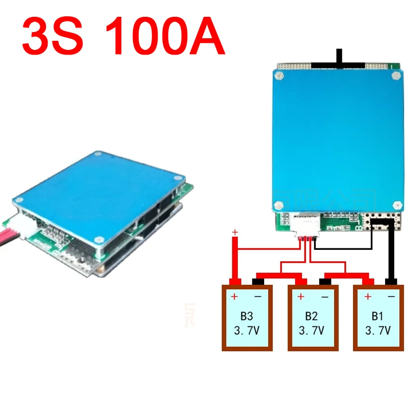 3S 12V 100A 50A 24A w/balans Li-ion Lipo płyta zabezpieczająca baterię litową prąd o dużym napięciu 18650 moduł BMS