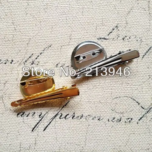 23mm 50Pcs/Pack Dual Brooch Back Base With Clip & Safety Pin For Jewelry Findings Accessories