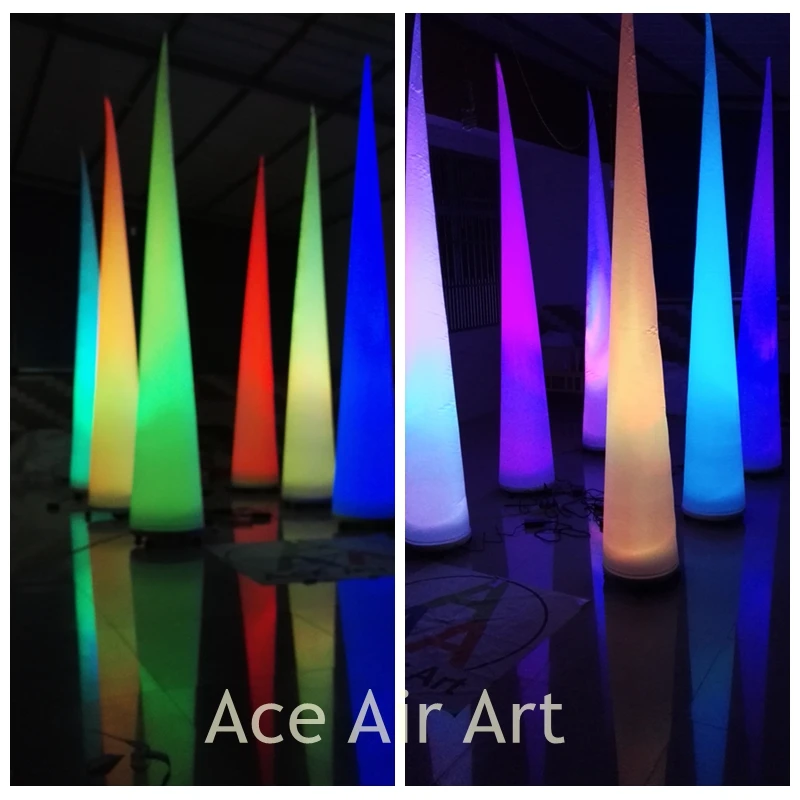 

Inflatable Party Decoration Cone, LED Light Colors, Changing Lighting, Affordable, Wholesale