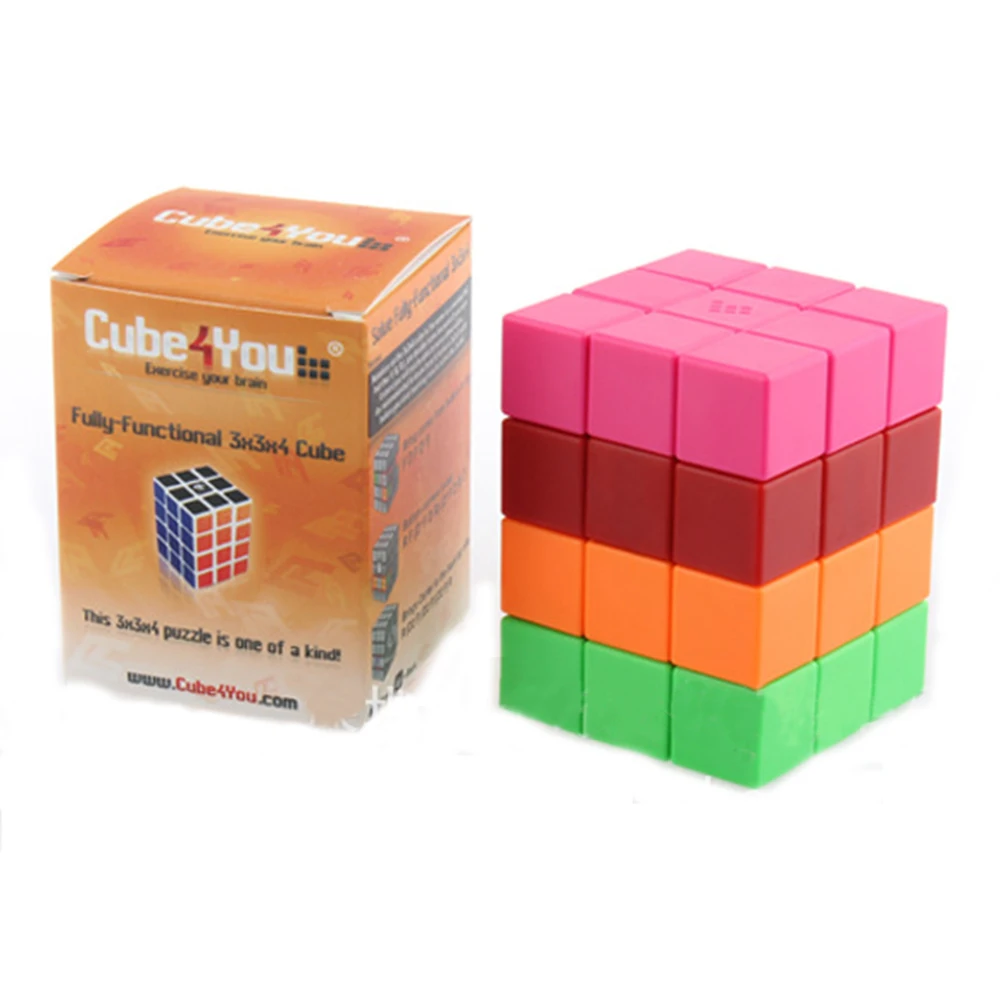 Mhz Minghaozhi 3X3X4 Kleurrijke Speed Magic Cube Puzzel Game Cubes Educatief Speelgoed Voor Kinderen En Kinderen