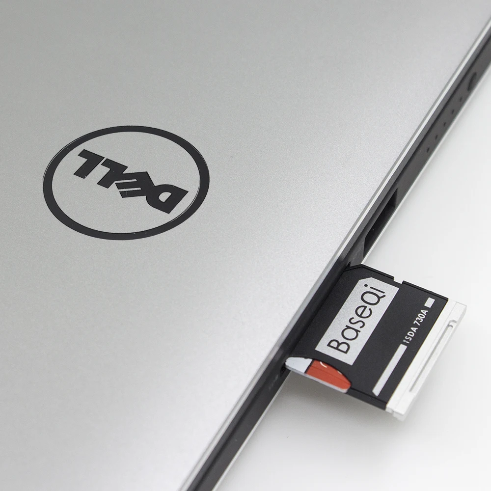 BaseQi Dell 731A Aluminum Stealth drive Micro SD/TF Card Adapter SD Card Reader For Dell XPS 13-inch