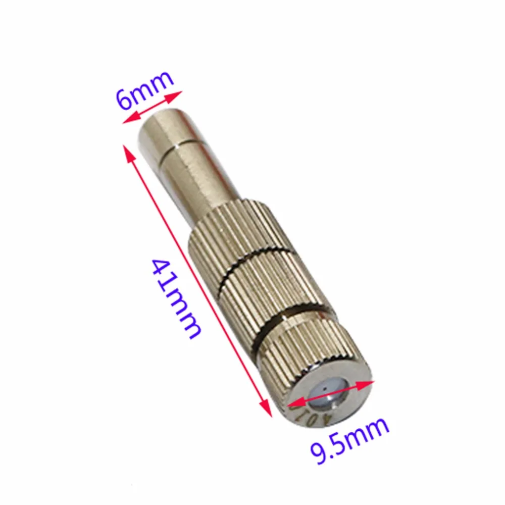 5 sztuk 6mm filtr dysza zamgławiająca 0.1 ~ 0.6mm niskie ciśnienie szybki dostęp dysza rozpylona ogród nawadniania w szklarni spryskiwacz chłodzący