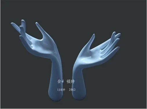 2014 Newest High quality Left + Right hand/ White Gloss Fiberglass hand mannequin Display For Jewellery Rings Free Shipping!!