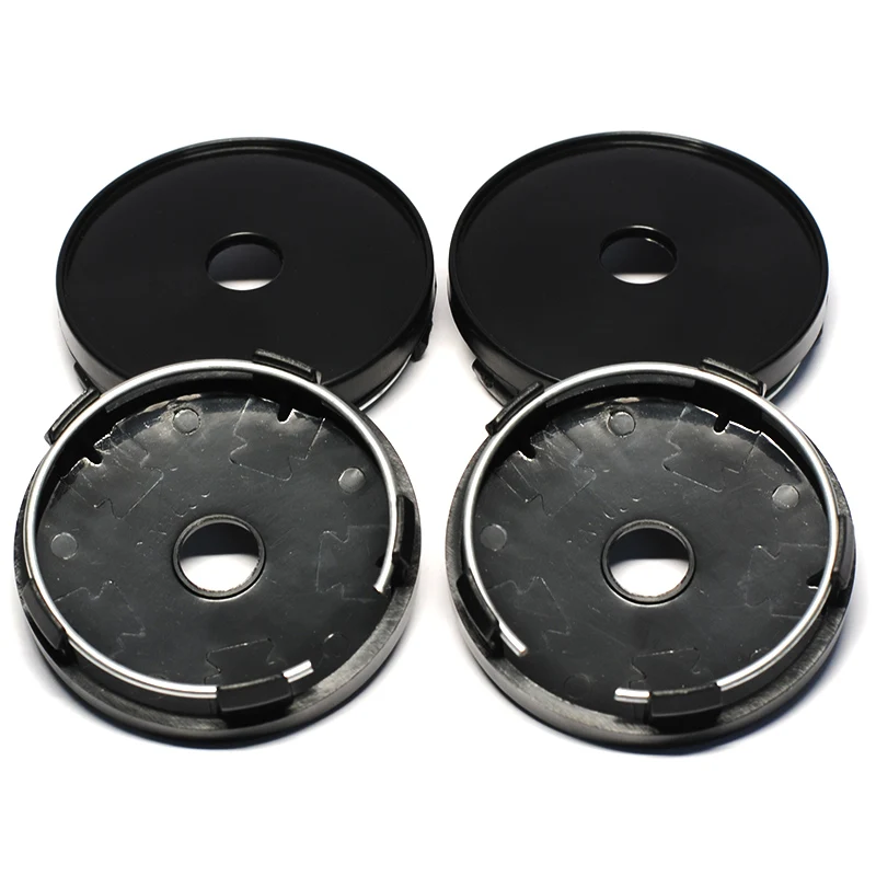 4Pcs 60mm Fit 56mm / 56.5mm Logo Black Plastic Car Wheel Center Hub Caps Cover Hubcap Car Rim Dust Cover Wheel Hub Cover Hub Cap