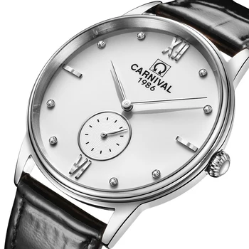 New Swiss Carnival luxury brand men's watches ultra-thin business Japan quartz movement waterproof diamond watch C8708-3