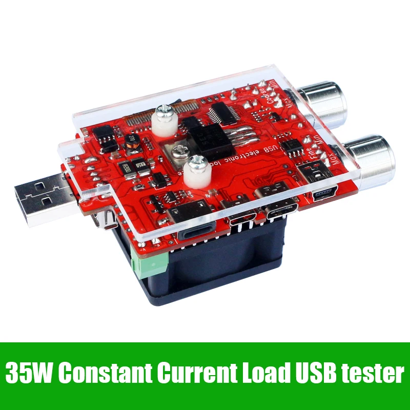 Imagem -04 - Carga Eletrônica Ajustável Tensão Capacidade Tester Corrente Constante Resistor de Envelhecimento Usb Qc2.0 3.0 35w Qualidade