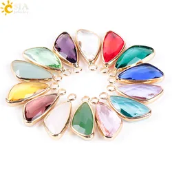 CSJA Bohemian Mixed-color Faceted Glass Crystal Pendant Murano Seek Beads for Lady Needlework Jewelry Handmade Accessories E970