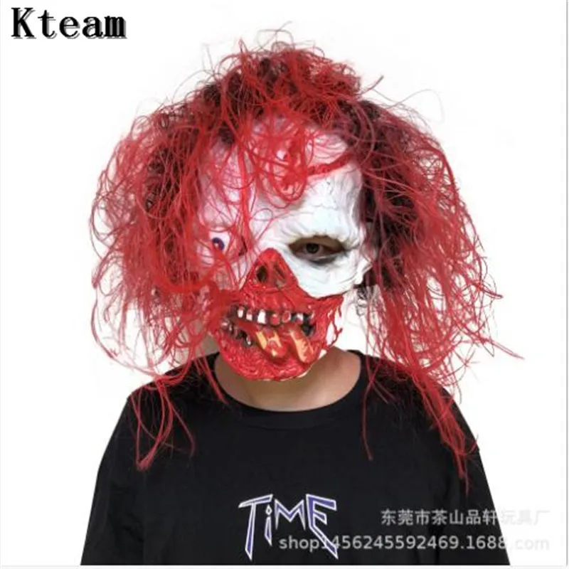 Halloween Zombie Mask Horror Jingle Jangle Clown Mask Eco-friendly material Latex Cosplay Props Party Cosplay Funny Clown Mask