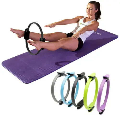 Resistance Pilates Rings Magic Circle Body Sport Fitness Weight Exercise Gymnastic Aerobic Fitness Wheel Handle Yoga Kit Ring