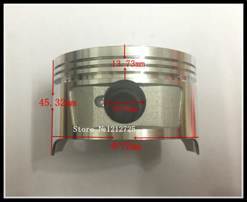 Motorcycle piston ring CH250 CF250 CN250 ATV moto Piston assembly Piston diameter 72mm Piston pin 17mm