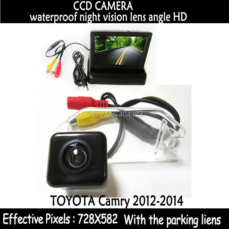 Car parking system HD CCD night vision car backup  car rear view camera +  Car Mirror Monitor for Toyota Camry 2012 2013 2014