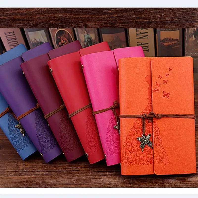 Travelers Notebook Diary Notepad Vintage Literature PU A6 A5 Leather Note Book Stationery Gift Traveler Journal Planners