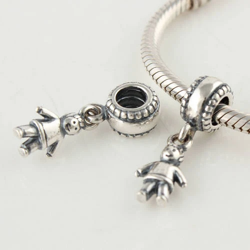 

Fashion Jewelry Suitable For Charm Bracelet 925 Sterling Silver Little Girl Charm Beads Vintage Beads For Women & Men Jewelry