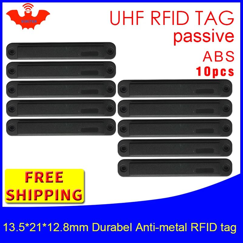 UHF RFID anti metal tag 915m 868mhz 13.5*21*12.8mm 10pcs free shipping durable ABS small handcart smart card passive RFID tags