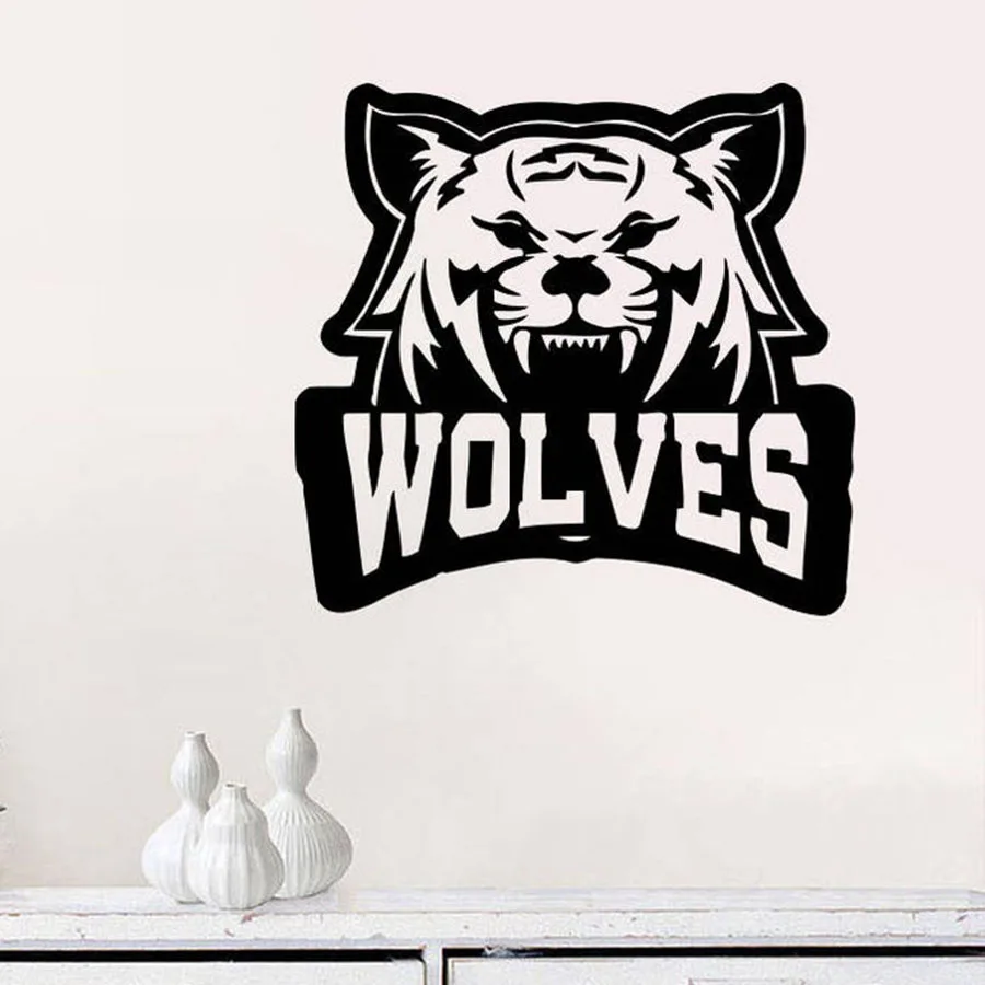 Wolf Dog Wall Decal Animals Wolfs Art Home Decor For Bedroom Man Cave Bar Tattoo Wolves Vinyl Wall Stickers Modern Mural S357