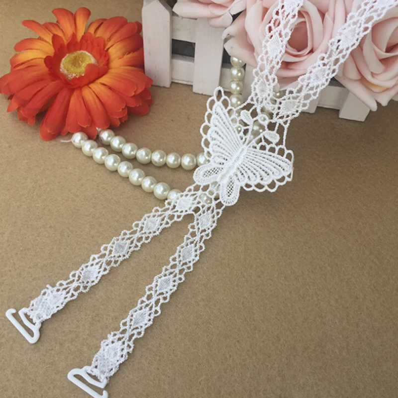 Bra Straps Lace Butterfly Flower Cross Back Lady Girl Bra Straps Decoration Shoulder Straps Necessary