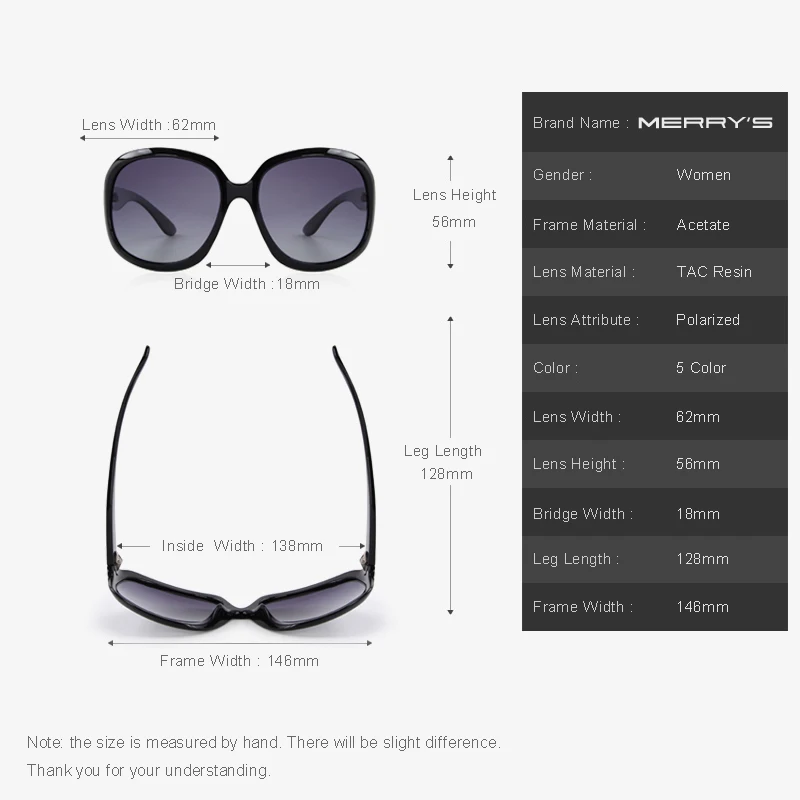 MERRYS DESIGN Women Retro Polarized Sunglasses Lady Driving Sun Glasses 100% UV Protection S6036