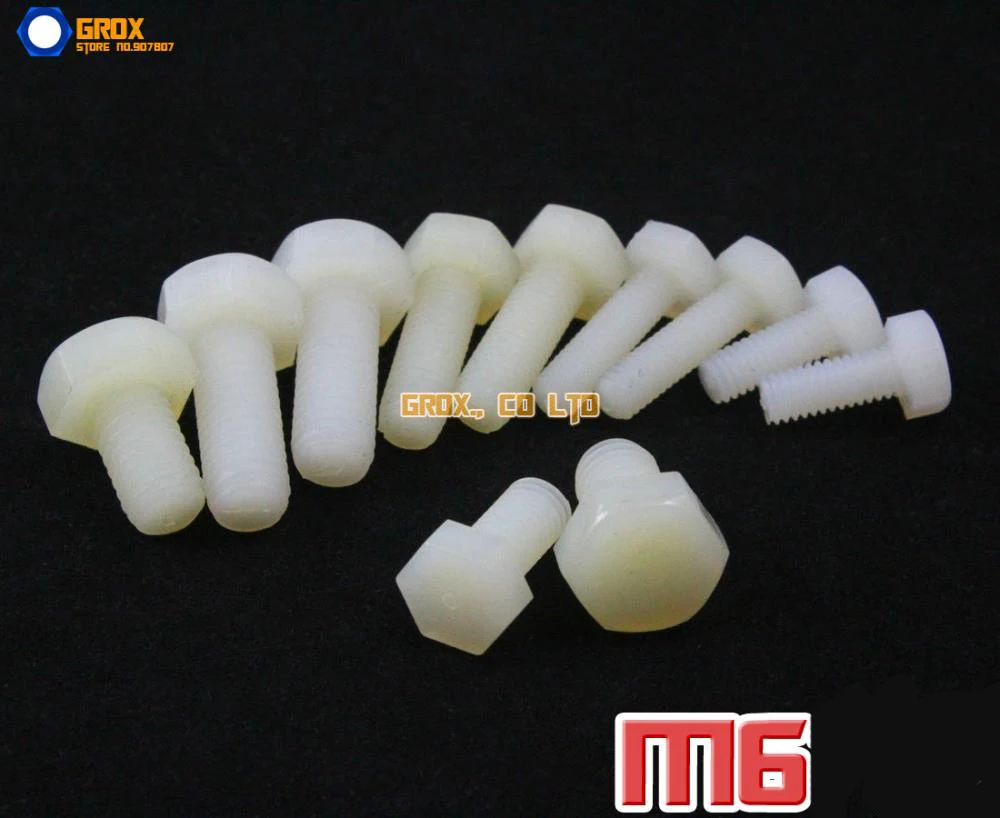 

M6 Nylon Hexagon Bolt Hex Head Screw Insulation Bolt