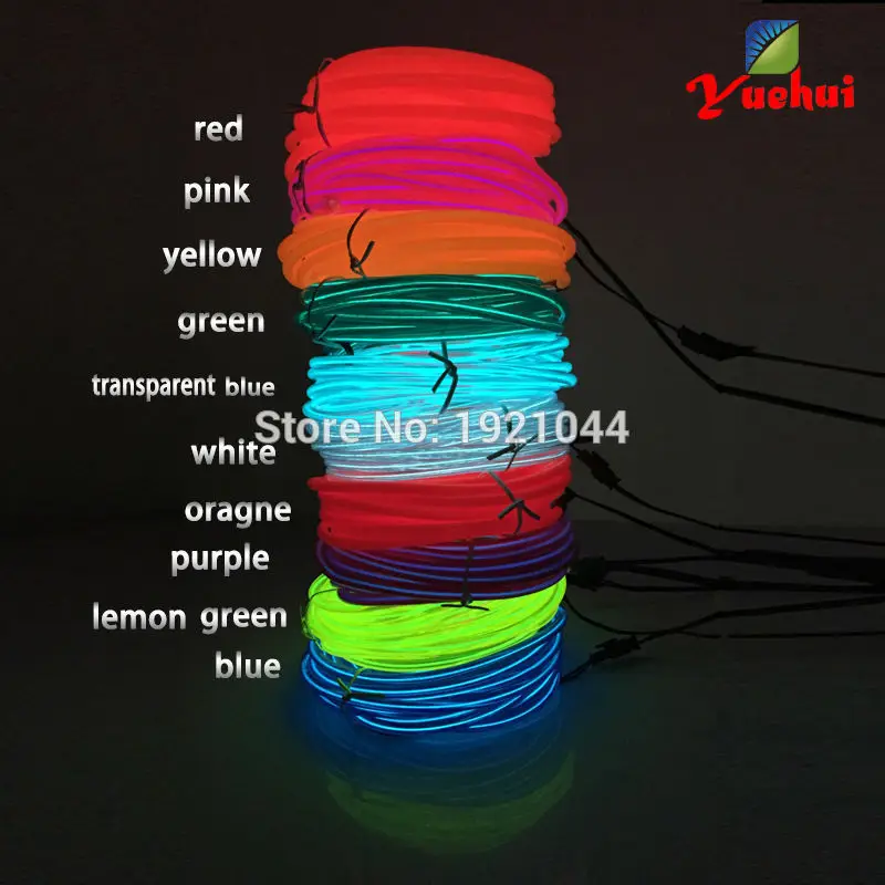 USB Powered Flexible EL Wire, 5V, 5.0mm, Garden, House, Wedding Decorative, Waterproof, neon, Glowing Light, LED Thread, Rope Tu