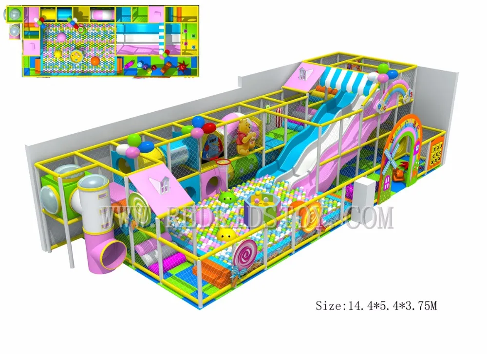 Exported to US Eco-friendly High Quality Guarantee Indoor Playground Castle 160721b