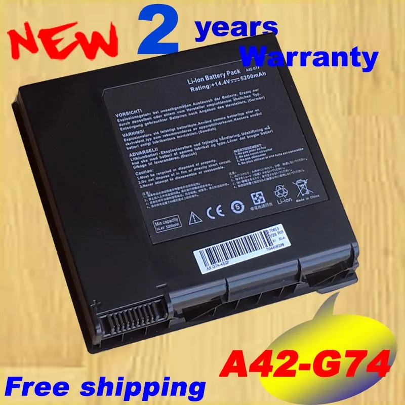 5200mAh 14.4V 8 Cell Battery Pack for ASUS G74 / G74J / G74S / G74SX / G74SW / G74JH