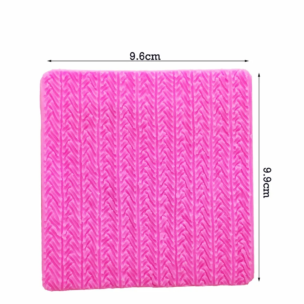 DIY Silicone Mold Needle Knitting wool texture lace Fondant Cake Decorating tools Polymer Clay Resin Candy T1117