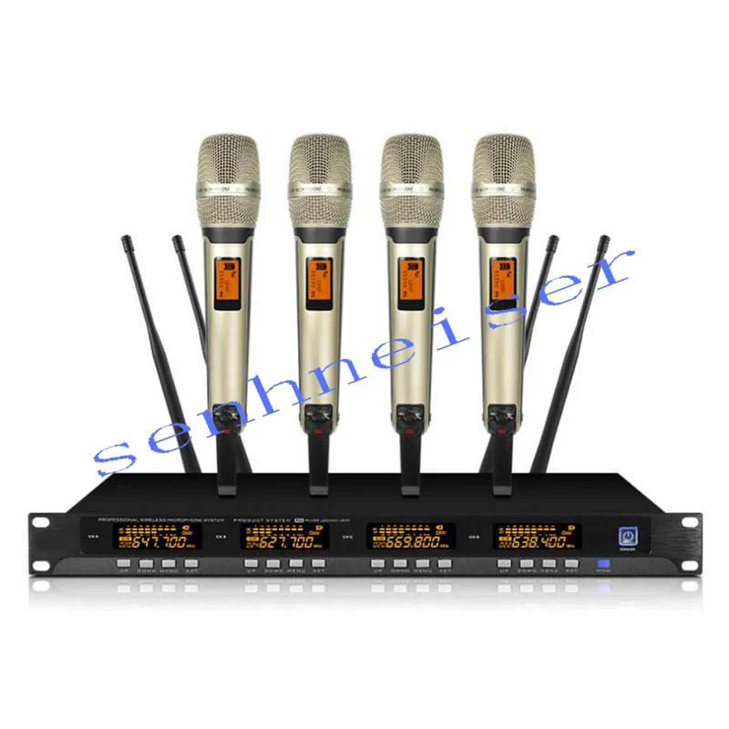 

SP4 - SKM9000 19" Rack Mountable UHF Wireless Microphones System home Karaoke handheld microphone