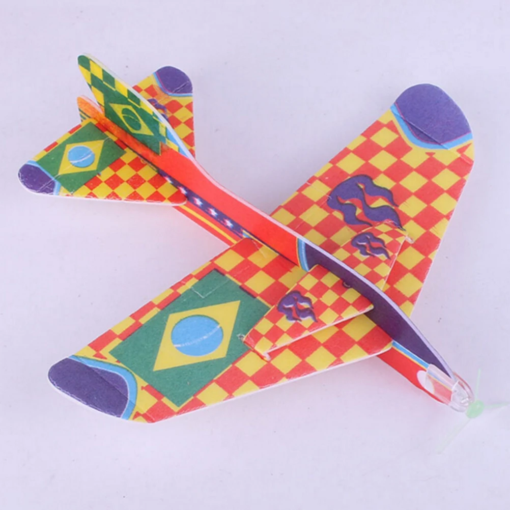 Stretch Flying Glider Planes Aeroplane Childrens Kids Toys Game Cheap Gift DIY Assembly Model Educational Toys 18.5*19 cm