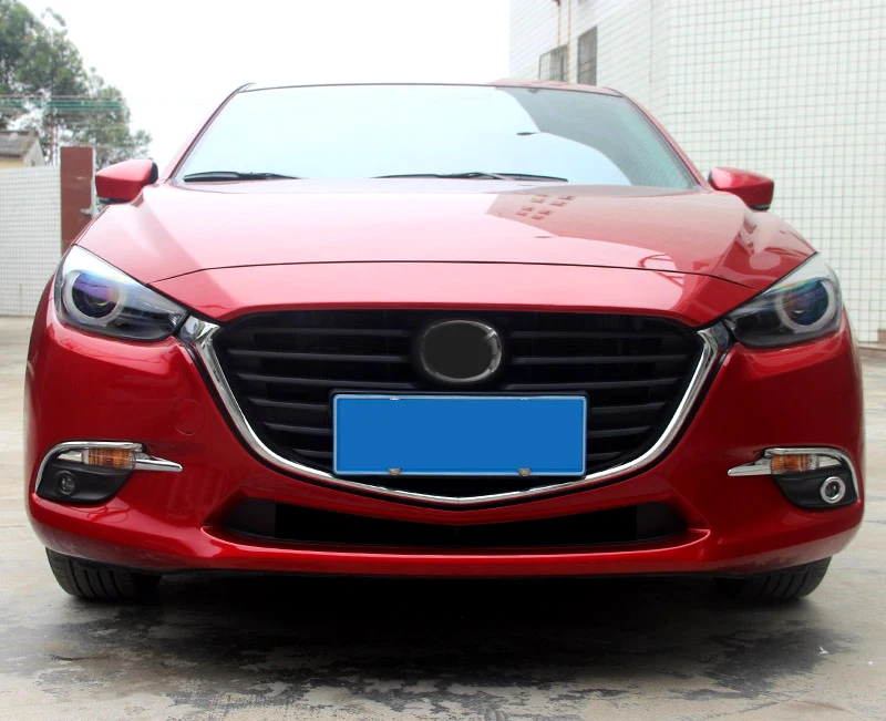 Pegatina frontal antiniebla para Mazda 3 Axela 2017, marco de cejas, pantalla de luz, tira decorativa